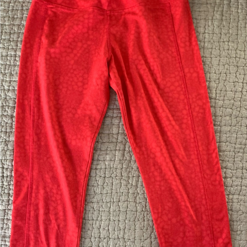 Lululemon Orange Design Exercise Leggings Size 6